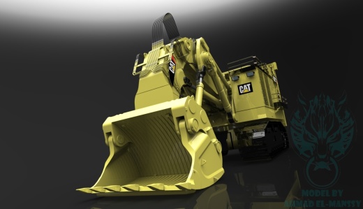 Caterpillar CAT 6021B大型挖掘机造型3D建模图纸 Solidworks设计缩略图